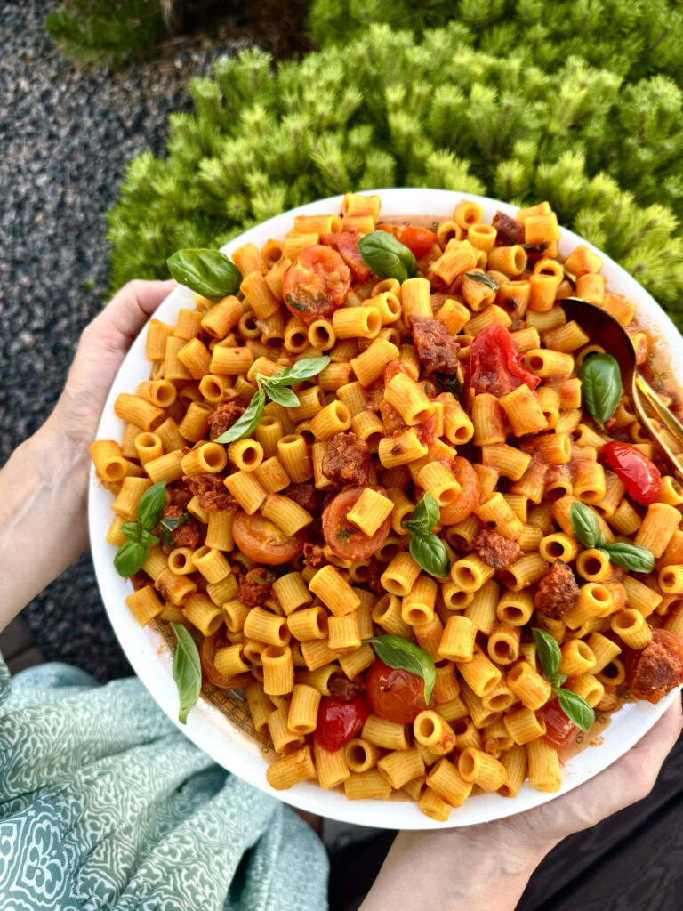 makaronai su chorizo