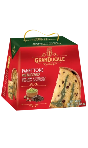 Panettone su pistacijų kremu ir šokolado lašeliais