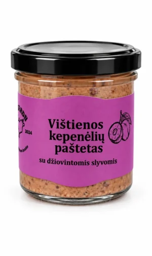 Vištienos kepenėlių paštetas su džiovintomis slyvomis