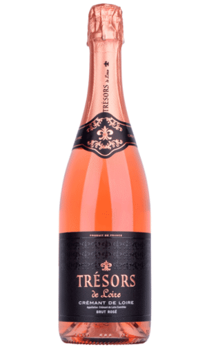 Putojantis vynas TRESORS De Loire Cremant Brut Rose