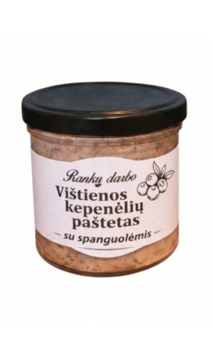 Vištienos kepenėlių paštetas su džiovintomis spanguolėmis