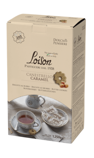 Itališki Loison sausainiai "CANASTRELLO CARAMEL" 1250g.
