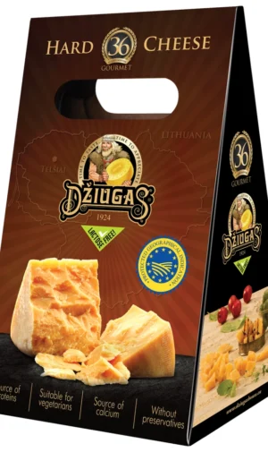 Kietas sūris „Džiugas“ brandintas 36 mėn. Gourmet dėžutėje